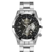 Men’s Black & Silver Chunky