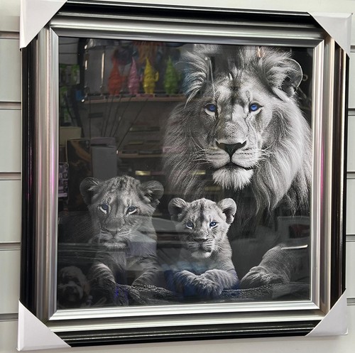Lion with cubs black - 2, &
