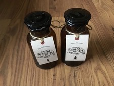 Apothecary Bottle 500ml Amber Glass Oil Vinegar Fragrance Storage Jar Lid x 2