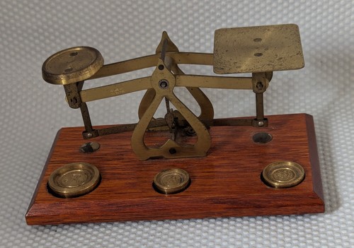 Brass weighing scales - weighing,