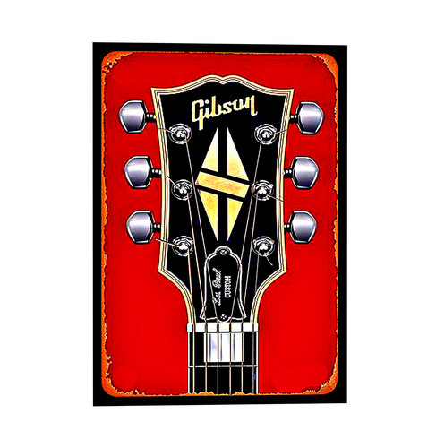 Gibson guitar sticker sign - guitar,
