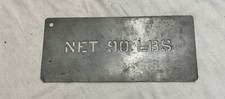 VINTAGE ORIGINAL METAL INDUSTRIAL STENCIL TEMPLATE RECLAIM ADVERTISING NET 90 LB