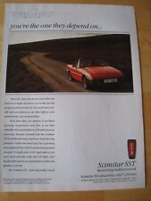 RELIANT SCIMITAR SST MOTORING REDISCOVERED CAR TAMWORTH 1990 ADVERT A4 FILE 29