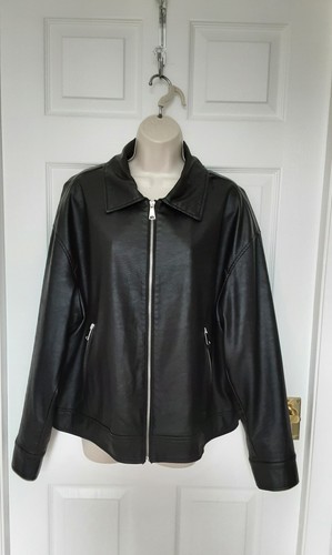 Unisex faux black leather - faux,
