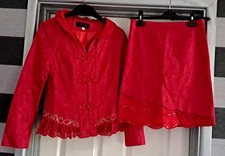 Size 26 waist Stunning oriental style Womens skirt suit. Read description