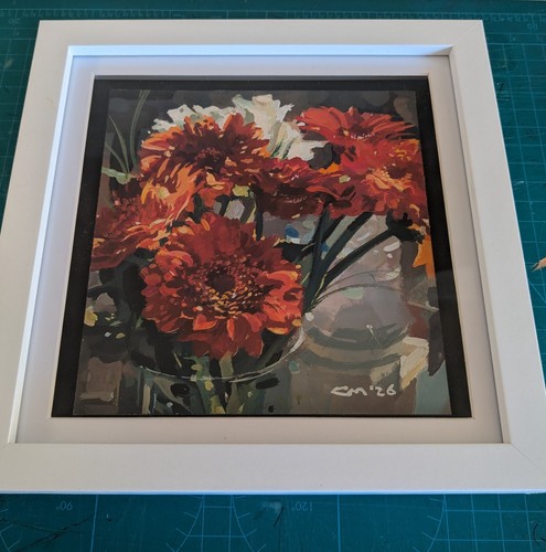 Original gouache floral