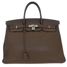 Hermes Taupe Gray Taurillon Clemence Birkin 40 Handbag FP□Q 125398