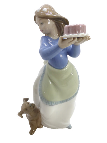 Lladro girl holding - lladro, a