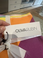Olivia Rubin Prism Rainbow Stripe Tablecloth New Beautiful Colourful RRP £125