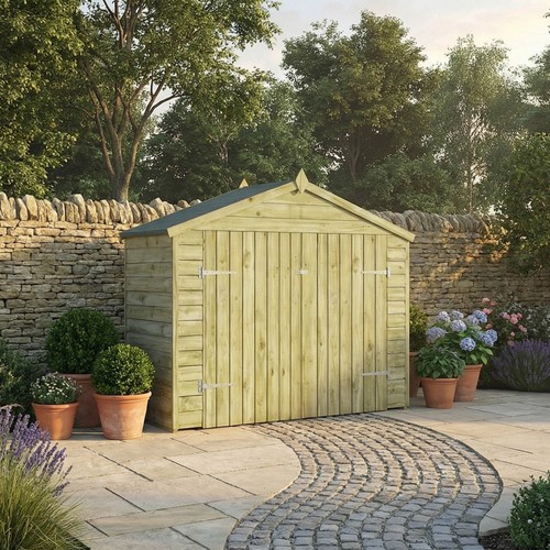 Wooden garden bike shed - 7,