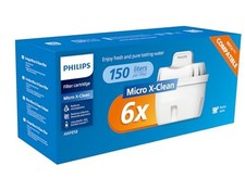 Philips Water Replacement Filter Cartridges 6-Pack Micro XClean Brita Compatible