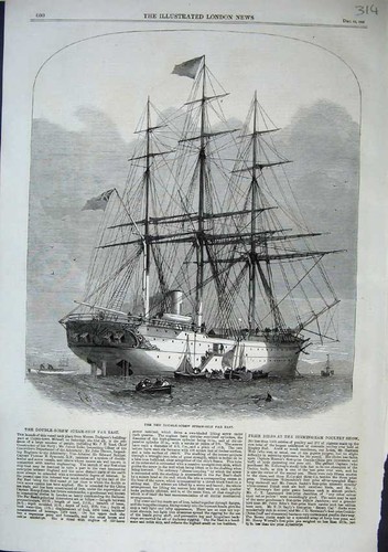 Old antique print 1863 - print,