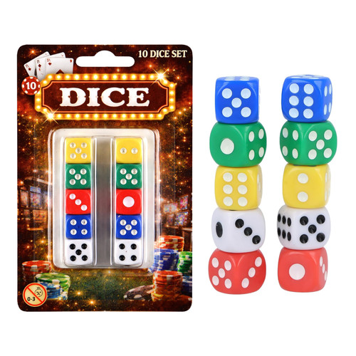 Coloured dice sided game - dice,
