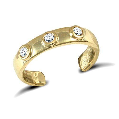 Toe ring 9ct yellow - toe, cubic