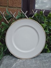 Vintage Duchess Ascot Pure White Gold Rim Dinner Plate 10¼"