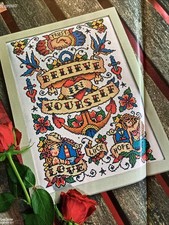 Emma Congdon Tattoo Ink Sampler Believe In Yourself Cross Stitch Chart