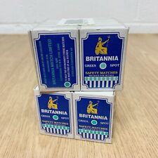 Vintage Britannia Green Spot Safety Matches Packs x 20 Brand New Old Stock