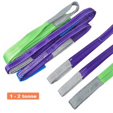 1-2 Tonne Webbing Lifting Sling Certified Duplex Cargo Strap Hoist Strop 1m 2m