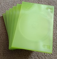 6 x Official Xbox 360 Green Replacement Game Case - Official - New