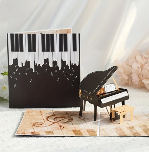 Piano pop card 3d grand - 3d,