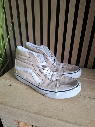 Pink beige vans high tops