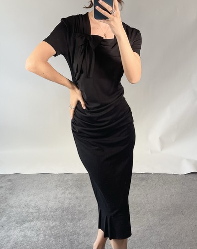 Prada dress black stretch - m,