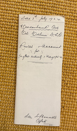 1924 rental statement - rental,
