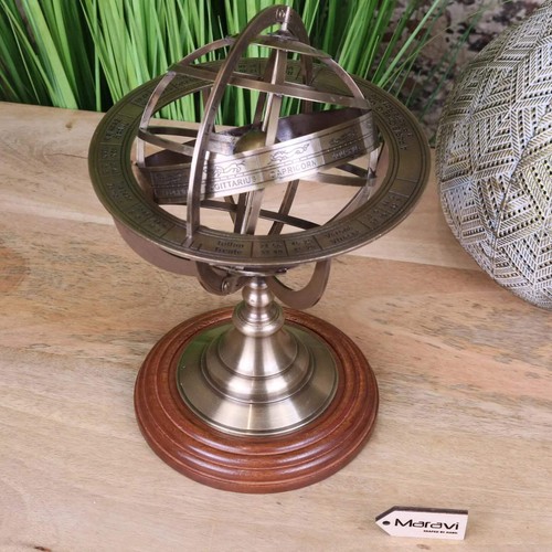Ponnur large brass armillary - ponnur,