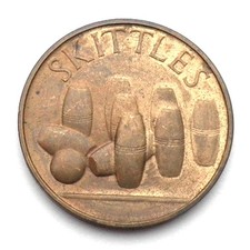 Antique bronze skittles medal - antique,