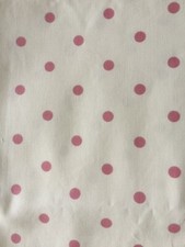GLOBALTEX CREAM 'SPOTTY' FABRIC  140cm x 80cm + TWO MORE ATTACHED PIECES