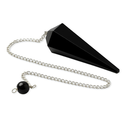 Obsidian pendulum dowser - obsidian,