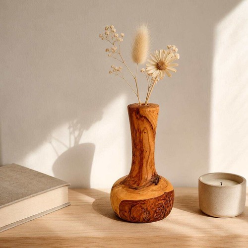 Rustic olive wood single - wood, stem