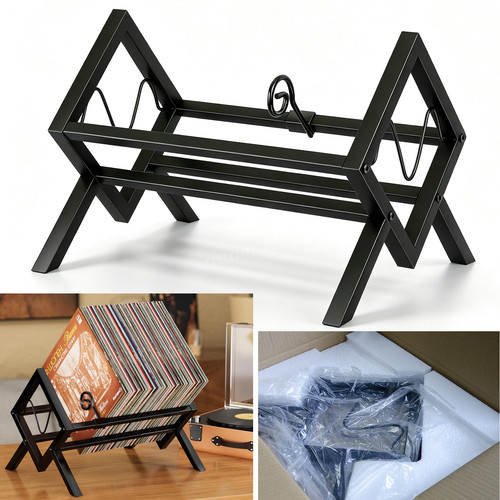 Metal vinyl record storage - record,