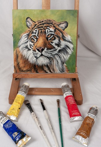 Original handpainted tiger - original,