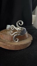 twisted silver fork bracelet 