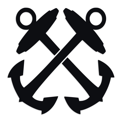 Crossed anchors vinyl decal - v2,