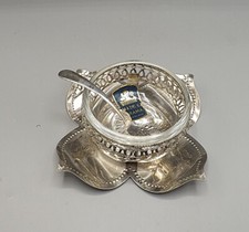 Davidson Brama Vintage Jam Dish & Silver Plated Holder & Spoon - Original Label