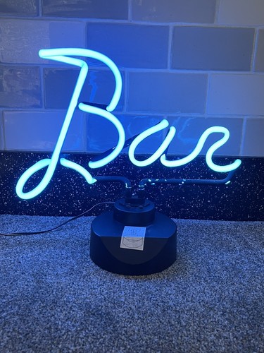 Vintage blue neon - neon, bar