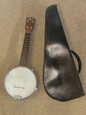 Vintage Cased Sheltone Japanese 4 String Banjolele Banjo Ukulele