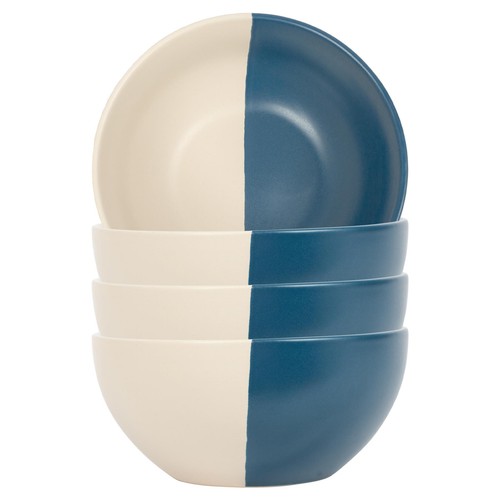 Dipped stoneware cereal bowls - stoneware,