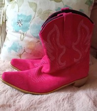 Hot Pink Cowboy Boots, Size 40
