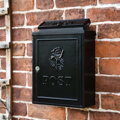 Rose large post mail box - "rose",