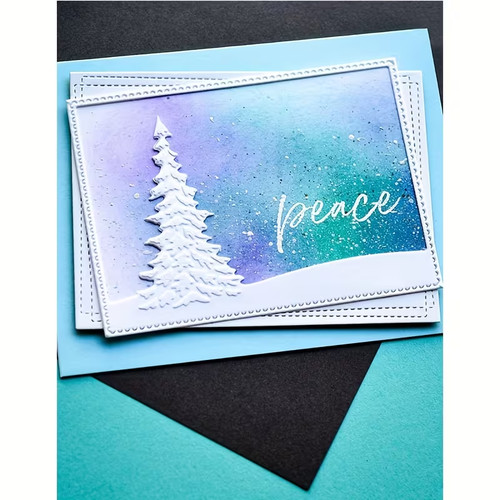 Snowy christmas tree - snowy,