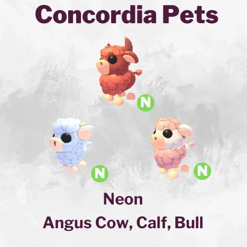 Adopt neon angus cow - neon,
