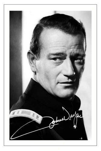 John wayne signed - signed, autograph