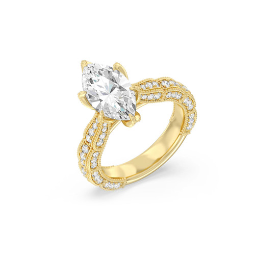 18k yellow gold ring - yellow,