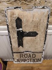 Road junction vintage road sign. Vintage road sign.