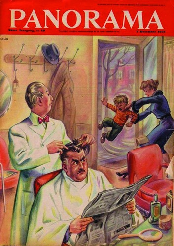 Barber shop canvas framed - barber,