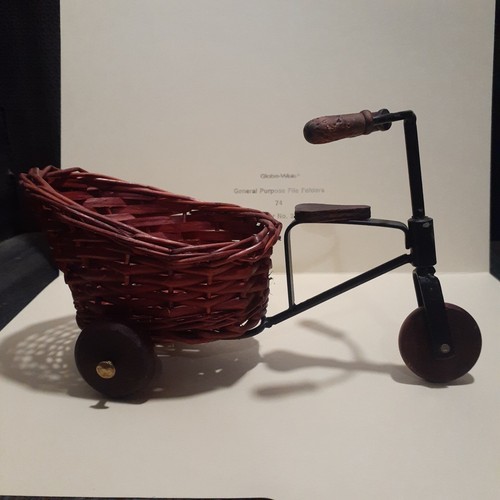Vintage wicker basket tricycle - wicker,
