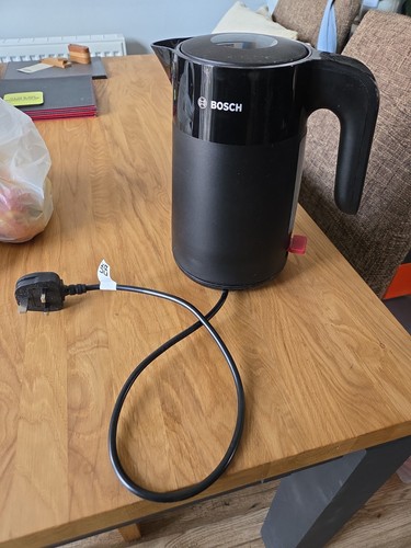 Black bosch kettle hardly - black, kettle,